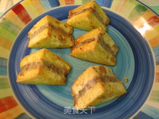 香煎豆腐肉夹的做法步骤：14