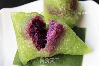 美轮美奂——紫薯水晶粽的做法步骤：17