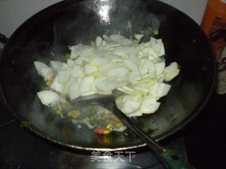 杂菜炒夜开花的做法步骤：5