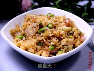 青豆泡菜炒饭的做法步骤：6
