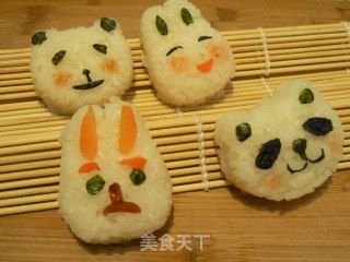 香辣鱿鱼寿司和可爱饭团的做法步骤：19
