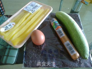 紫菜包饭（寿司）的做法步骤：1