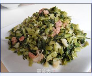 雪里红（雪菜）炒肉丝的做法步骤：5