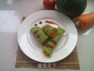 时蔬青菜卷饼的做法步骤：12