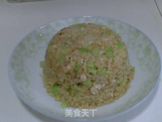 翡翠黄金炒饭的做法步骤：10