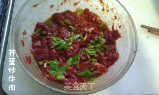 芥蓝炒牛肉的做法步骤：6
