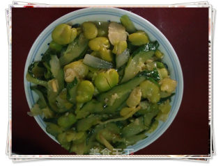 简单的食材、不简单的美味——黄瓜炒蚕豆的做法步骤：8