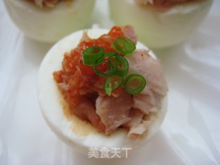 超营养早餐—韩式金枪鱼镶蛋盅的做法步骤：5