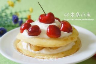 樱桃奶油松饼的做法步骤：6