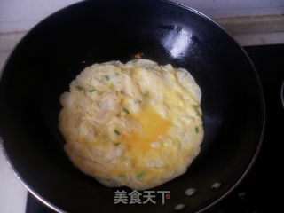 火腿青菜炒鸡蛋的做法步骤：3