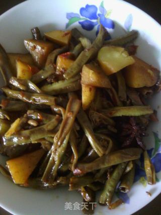 经典搭配——土豆炖豇豆的做法步骤：7