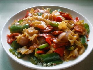 番茄黑椒蝴蝶面的做法步骤：5