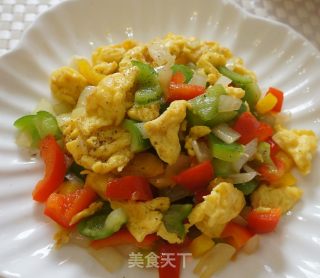 彩椒炒蛋的做法步骤：4