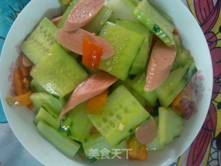 黄瓜火腿的做法步骤：5