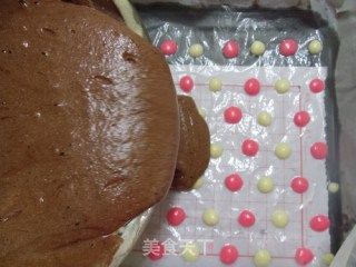 彩色波点蛋糕卷的做法步骤：15