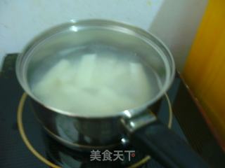 花样山药：鲜玉米汁捞山药的做法步骤：7