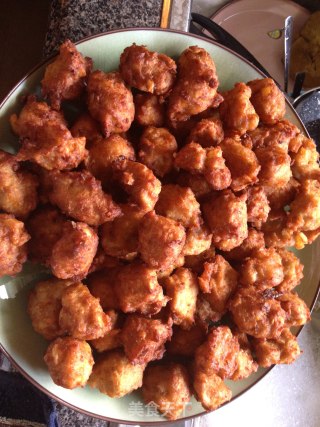 油炸猪肉蔬菜丸子的做法步骤：6