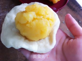 无黄油版奶黄包的做法步骤：10