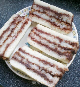 糯米豆沙切糕的做法步骤：10