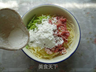 肉丝尖椒土豆饼的做法步骤：8