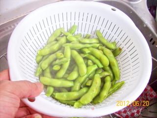 无氧香糟毛豆的做法步骤：5