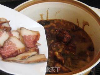 杂蔬腊肉排骨煲的做法步骤：12