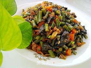 梅菜豇豆的做法步骤：16