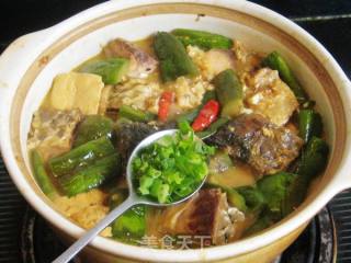 茄子豆腐咸鱼煲的做法步骤：11