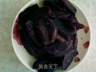 蜂蜜紫薯豆沙饼的做法步骤：2