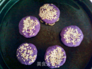 蜂蜜紫薯豆沙饼的做法步骤：13