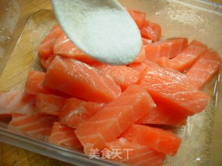 香煎三文鱼条的做法步骤：5
