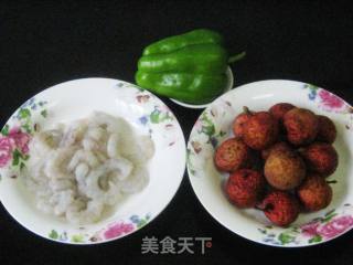荔枝虾仁的做法步骤：1