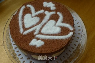 心形围边可可慕斯蛋糕的做法步骤：30
