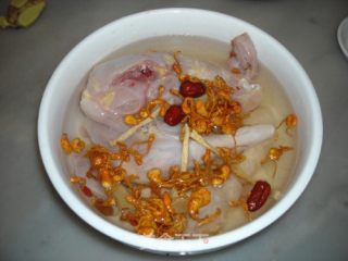 虫草花蒸鸡汤的做法步骤：7