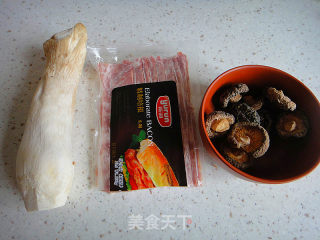 培根双菇饭的做法步骤：1