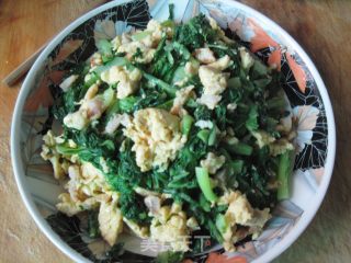 小白菜炒鸡蛋的做法步骤：7
