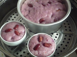 紫薯蜜豆发糕的做法步骤：6