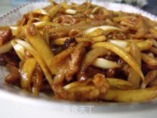 茭白炒肉丝的做法步骤：6