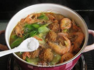 肉丸鲜虾炖豆腐的做法步骤：13