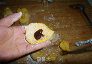 玫瑰馅南瓜饼的做法步骤：5