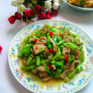 空心菜为瘦肉的做法步骤：7