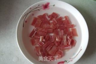 火腿扁尖炒蛋的做法步骤：3