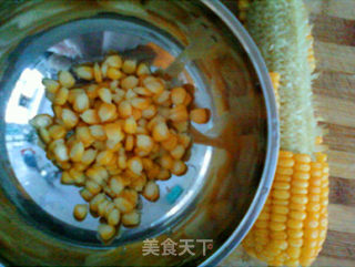 玉米火腿粒蛋饼的做法步骤：1