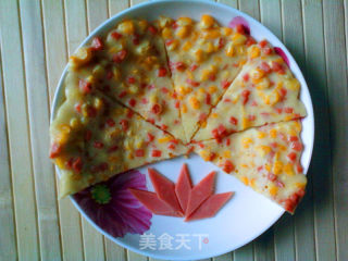 玉米火腿粒蛋饼的做法步骤：13