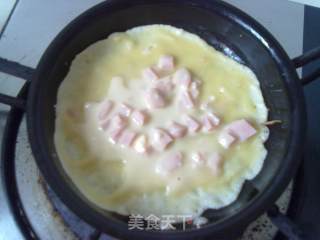 鸡蛋火腿饼的做法步骤：6