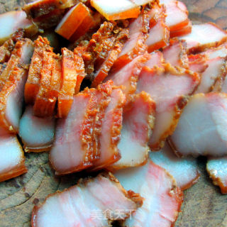 鲜黄豆炒腊肉的做法步骤：2