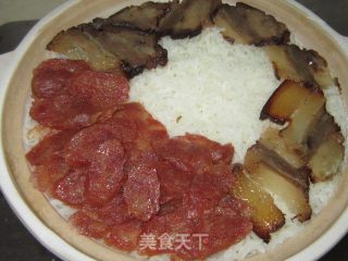 腊味煲仔饭的做法步骤：6