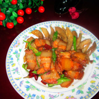 茄条炒腊肉的做法步骤：10