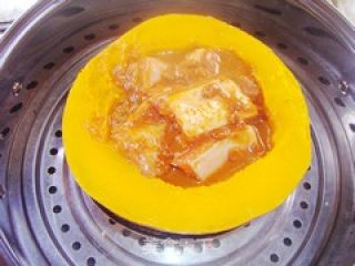 南瓜蒸排骨的做法步骤：4