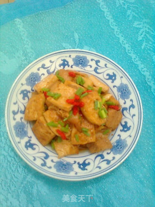 油煎豆腐烧肉的做法步骤：9